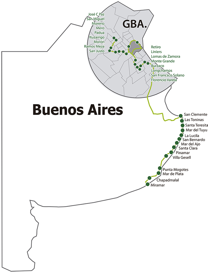 mapa de recorridos vía bariloche